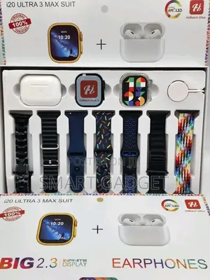 I20 Ultra Max Smart Watch tare da Earpods