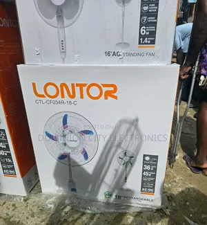 Sabon Lontor 18-inch Rechargeable Standing Fan Mai Garanti