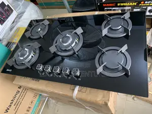 BUILT 5-Tashar Gas Hob - 90cm Gilashin Juyawa