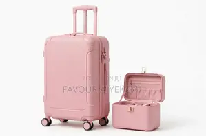 2-in-1 Pink Travel Box Set - 20-inch Cabin Luggage
