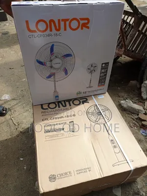 Orijinal Lontor Rechargeable Fan Mai Hasken LED (Tsaye 18-inch)
