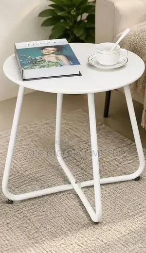 Zodiac Coffee Side Table - Black and White X-Frame
