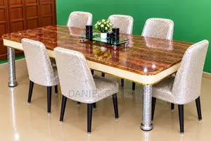 6 Seater Marble Dining Table da Kujeru