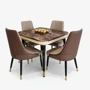 4-Seater Wooden Top Dining Set