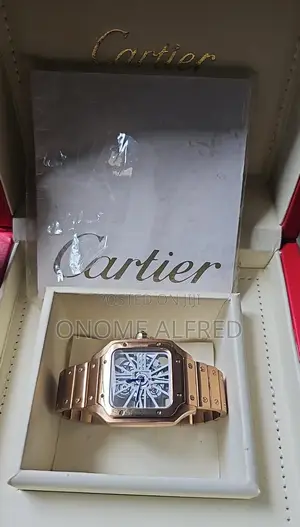Kayan Kallo na Cartier Santos De Cartier Skeleton-Style