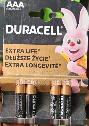 4 Duracell Alkaline Batteries AAA