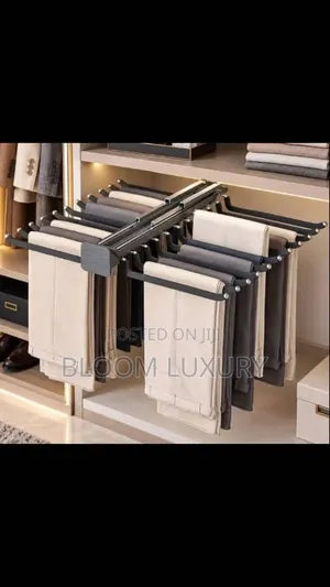 Pull Out Trouser Rack - Babban Girma, Grey