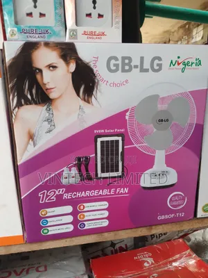 LG Fan Mai Sake Yin Wuta Ta Rana Mai Kafa Mai Cajin USB & Fitila 2