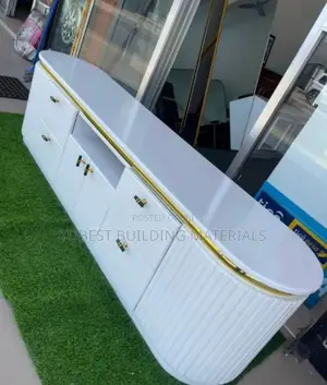 Luxury White & Gold TV Console / Media Unit