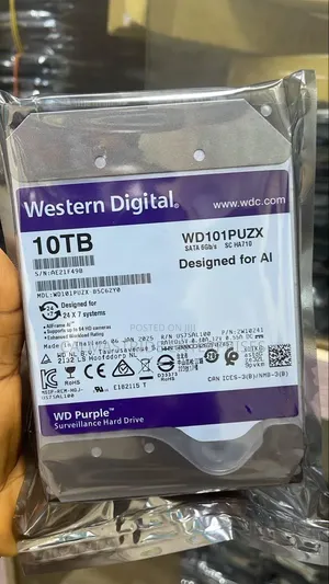 WD Purple Surveillance Hard Drive 10TB