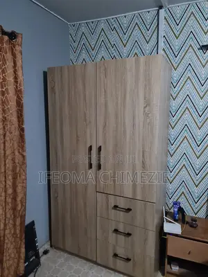 Original HDF Wardrobe - Brown, 2 Doors