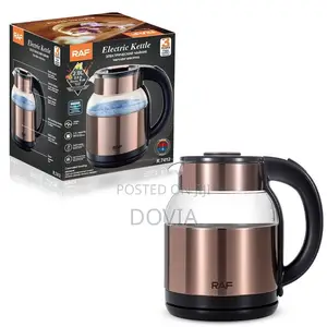 Sabon RAF 2.0L Kettle Na Wuta Na Gilashi (Rose Gold)