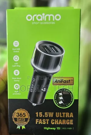 Oraimo 15.5W Mai Sauri Sosai Car Charger Tare da 3-in-1 Cable