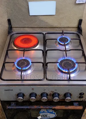 Scanfrost 50x50cm 3 Gas Burner 1 Hotplate Cooker Mai Amfani
