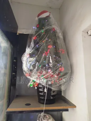 Potted Christmas Tree with Lights