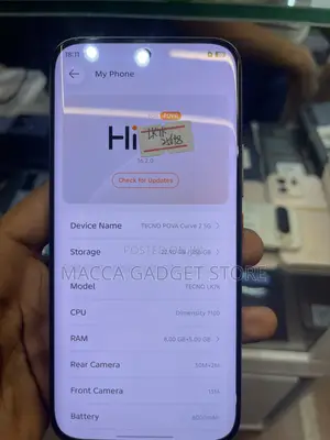 Tecno Pova Curve 2 5G 128GB Silver (Amfani)