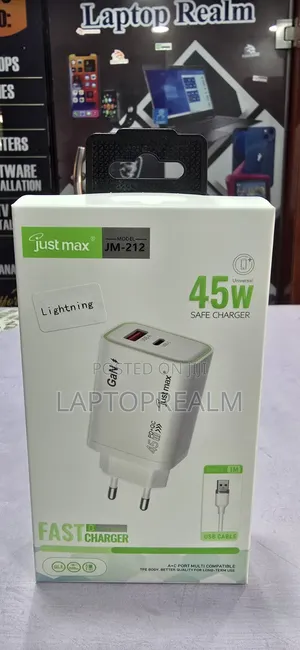 45W GaN PD + QC Fast Charger (Type-A + Type-C)
