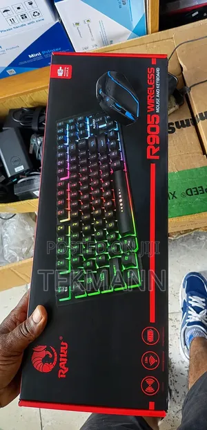 RAIKU R905 Wireless Gaming Keyboard and Mouse Combo RGB
