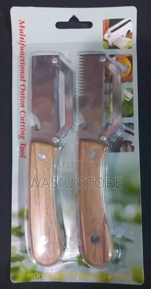 GE 2-Piece Stainless Steel Vegetable Cutter & Onion Chopper