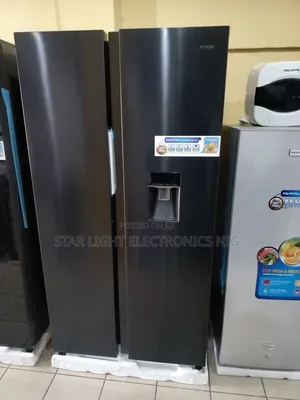 Polystar Black Two-Door Refrigerator