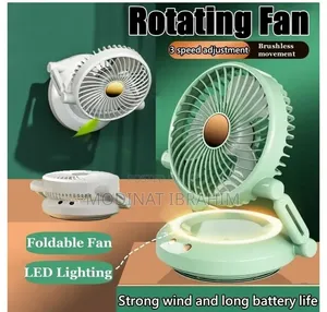 Fan mai ɗaukar hoto mai juyawa da fitilar LED