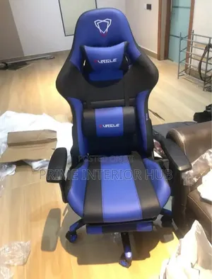 Sabon Black da Blue Office/Gaming Chair tare da Footrest