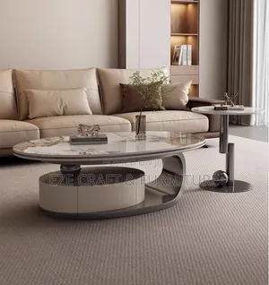 2-in-1 Sturdy Marble Center Table