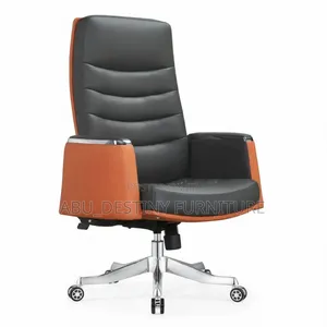 Executive High-Back Chair (Grey & Burnt Orange)