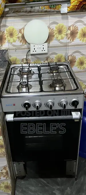 Gas Cooker Mai Wuta 4 da Oven (An Riga An Yi Amfani Da Shi)