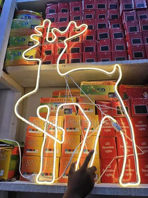 Neon Deer Silhouette Light - Kayi na Gida na Biki
