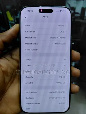 Apple iPhone 16 Pro Max 512GB Silver (Amfani da aka yi a UK)