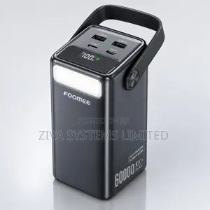 FOOMEE 60000mAh 65W Power Bank Mai Sauri Tare da LED