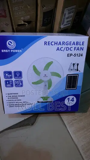 Easy Power Rechargeable Stand Fan da Fitilar LED