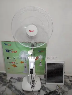 VINWELL 18-Inch Fan Mai Sake Yin Caji Ta Rana