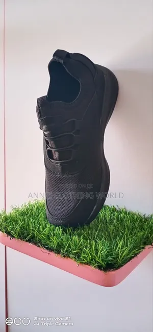 All Black Mesh Slip-On Sneakers - Turkey Quality